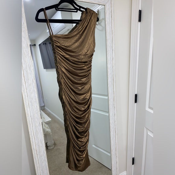 Fashion Nova Metallic Midi Dress - Picture 4 of 6